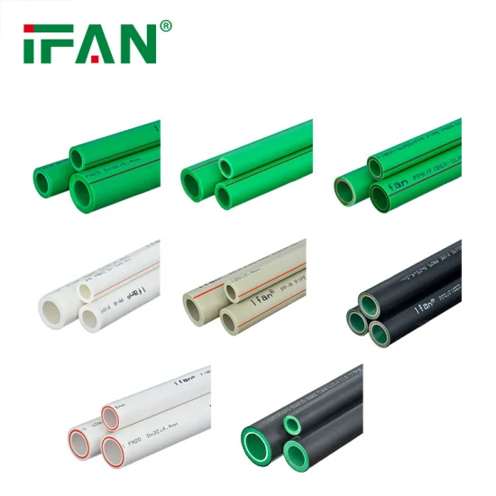 Sistemas de tubulação Ifan de alta pressão Pn25 Verde 20-160 mm Tubo PPR de plástico puro